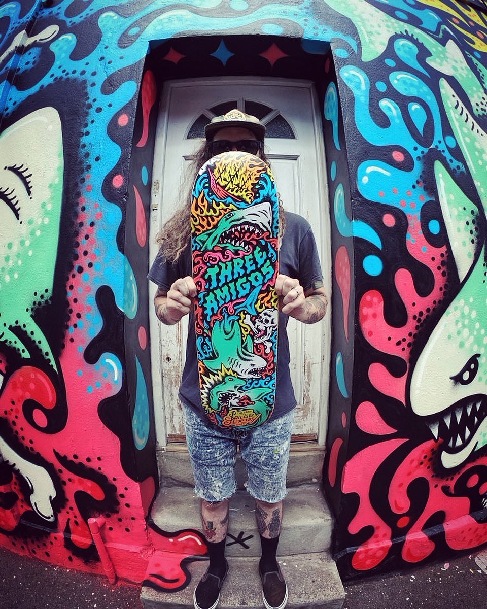 Remember these badass decks designed by TallBoy for our collab with Three Amigos skate shop? Hands up if you were able to snag one!