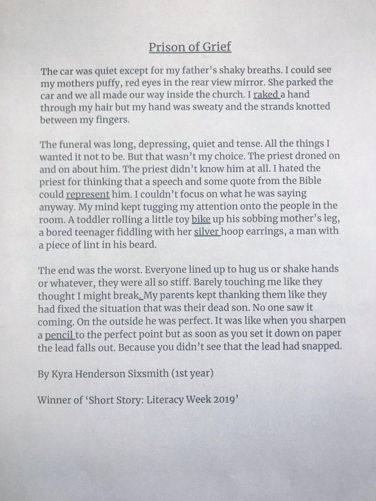 Fantastic creativity shown by the winners of our short story and poetry competitions for #literacyweek