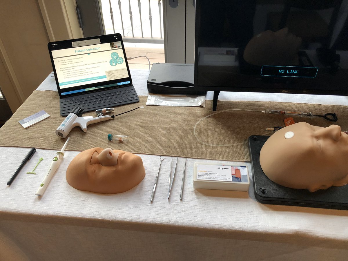 MyAllergyENT's tweet photo. #PeerToPeer training #COE day with @DrLeeBryant @DrScottFortune polypectomy #Latera #Clarifix septoplasty #ethmoidectomy &amp; #BalloonSinusDilation #minimallyinvasiverhinology #officebasedrhinology https://t.co/w6vdX9qhii