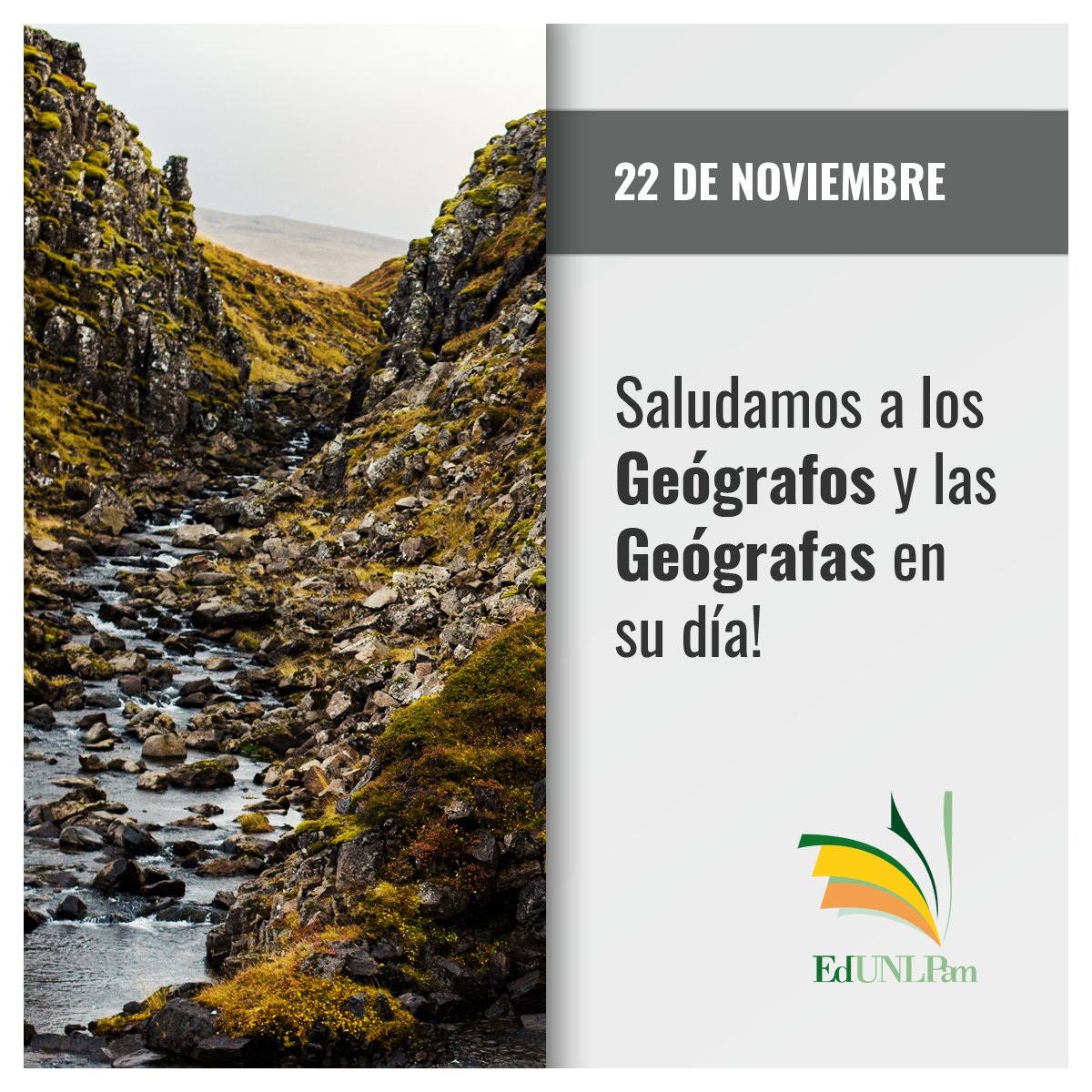 Saludamos a los Geógrafos y las Geógrafas en su día!