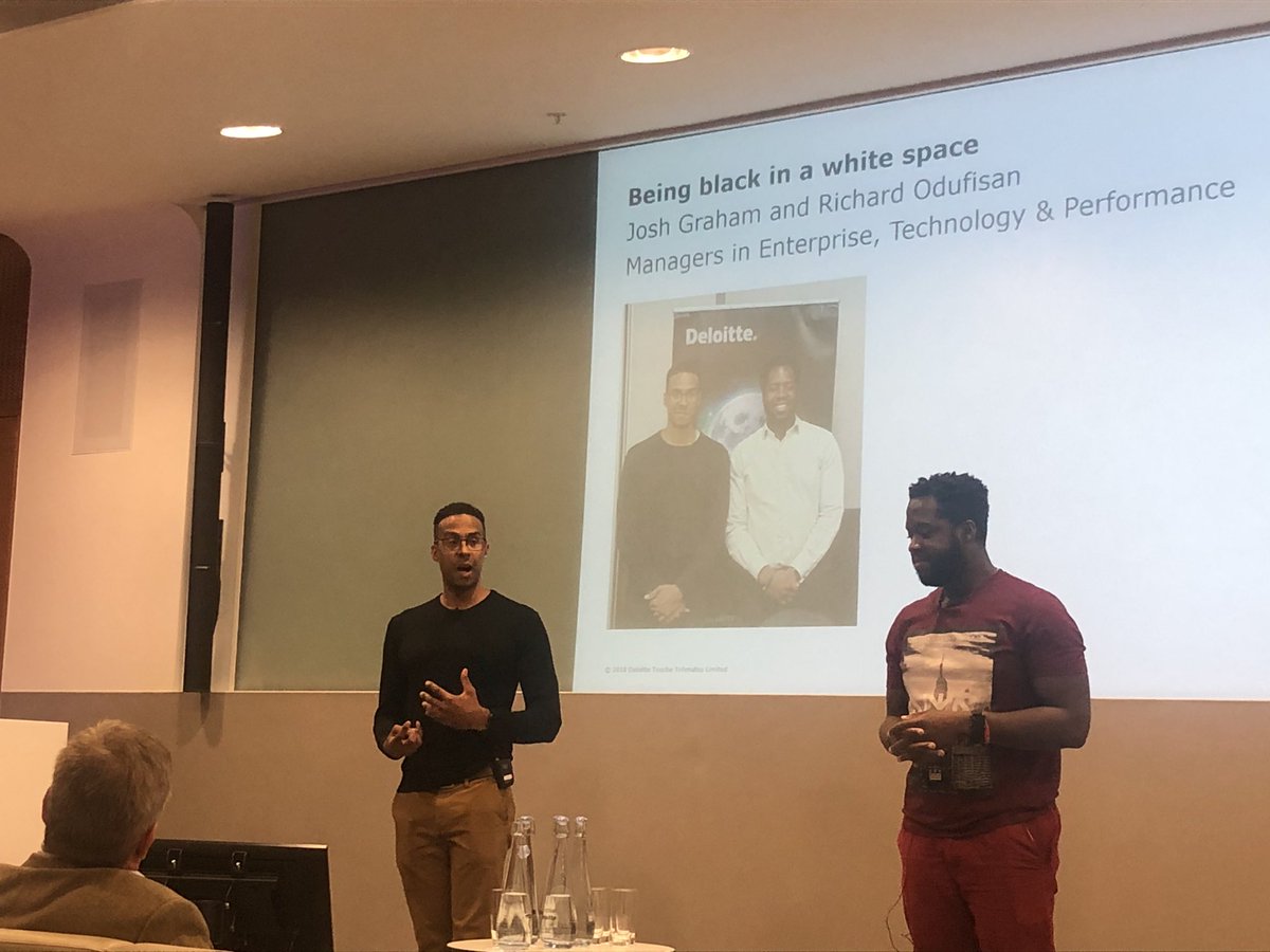 ShilpaBShah's tweet photo. #JoshGraham &amp; #RichardOdufisan talk about being black in a white space. Loved their commandments including ‘allow us to be different but don’t treat us differently’ https://t.co/Z8K8W6Tnym