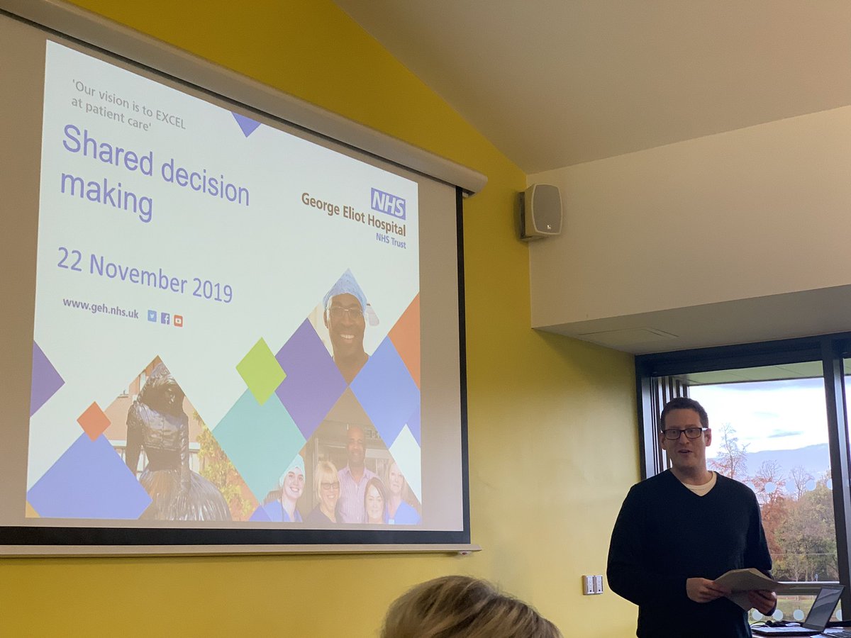 So proud of @stephenjdavies6 presenting the @GEHNHSnews shared decision making journey starting with 2 councils @TherapySDM @GEHGarthSDM  #NAMEUK