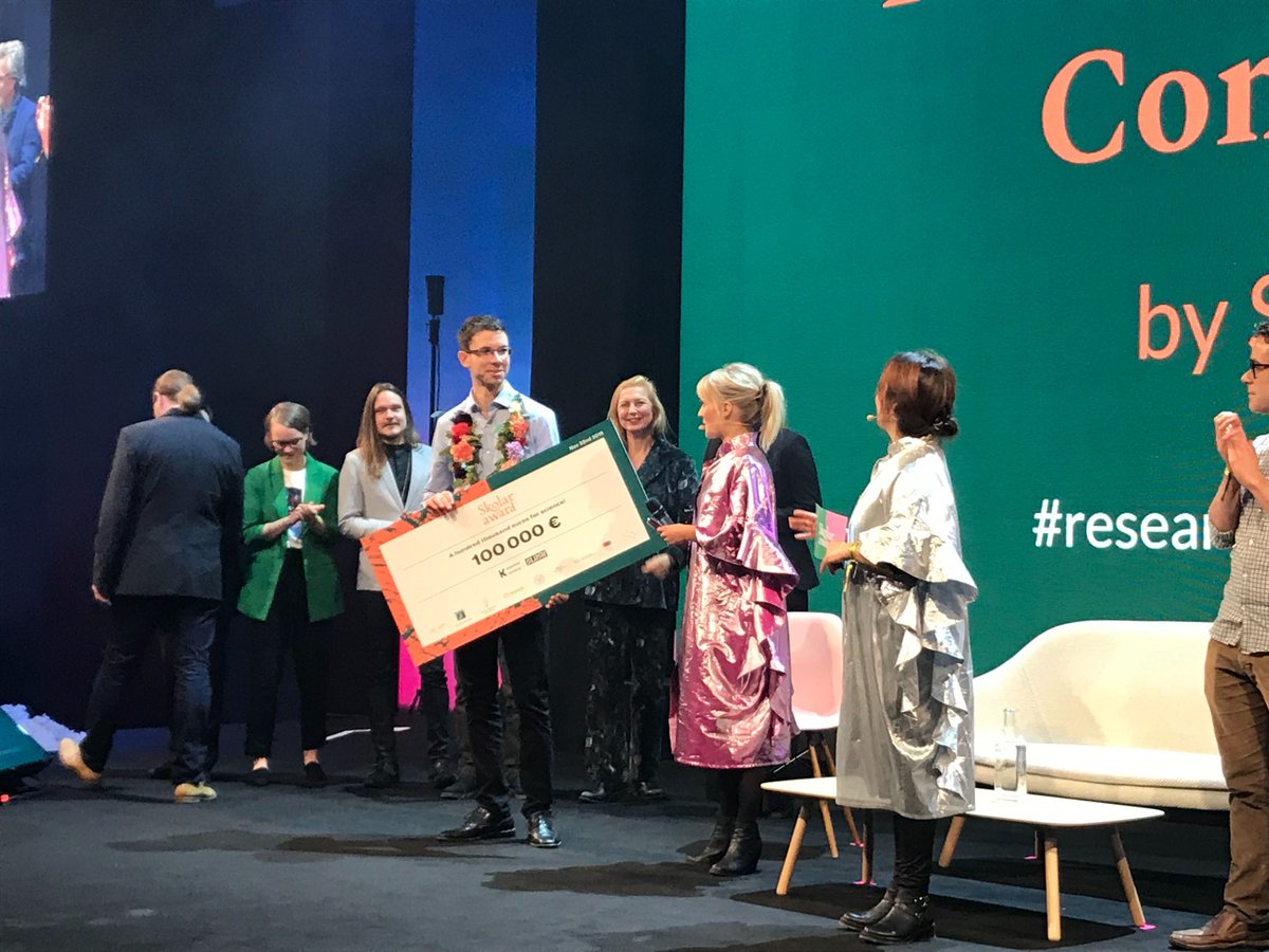 The winner of Research Pitching Competition by @SlushHQ & @SkolarMe 2019 is @hausmaninger @VTTFinland! The 100 000 euros will help his goal of creating a breathalyser test for plants to understand & create ideal conditions for indoor farming. CONGRATULATIONS! #skolar #slush19🎉