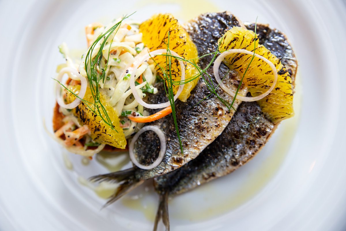 Cornwall Today (@cornwall_today) on Twitter photo Feeling hungry? This #dishofthemoment from our chef of the month Matt Smith of <a href="/TolcarneInn/">The Tolcarne Inn</a> may not help...
"Sardines on toast with slaw and some burnt orange. Simplistic in form but very moreish." #cornwallkitchennotes Feeling hungry? This #dishofthemoment from our chef of the month Matt Smith of <a href="/TolcarneInn/">The Tolcarne Inn</a> may not help...
"Sardines on toast with slaw and some burnt orange. Simplistic in form but very moreish." #cornwallkitchennotes
