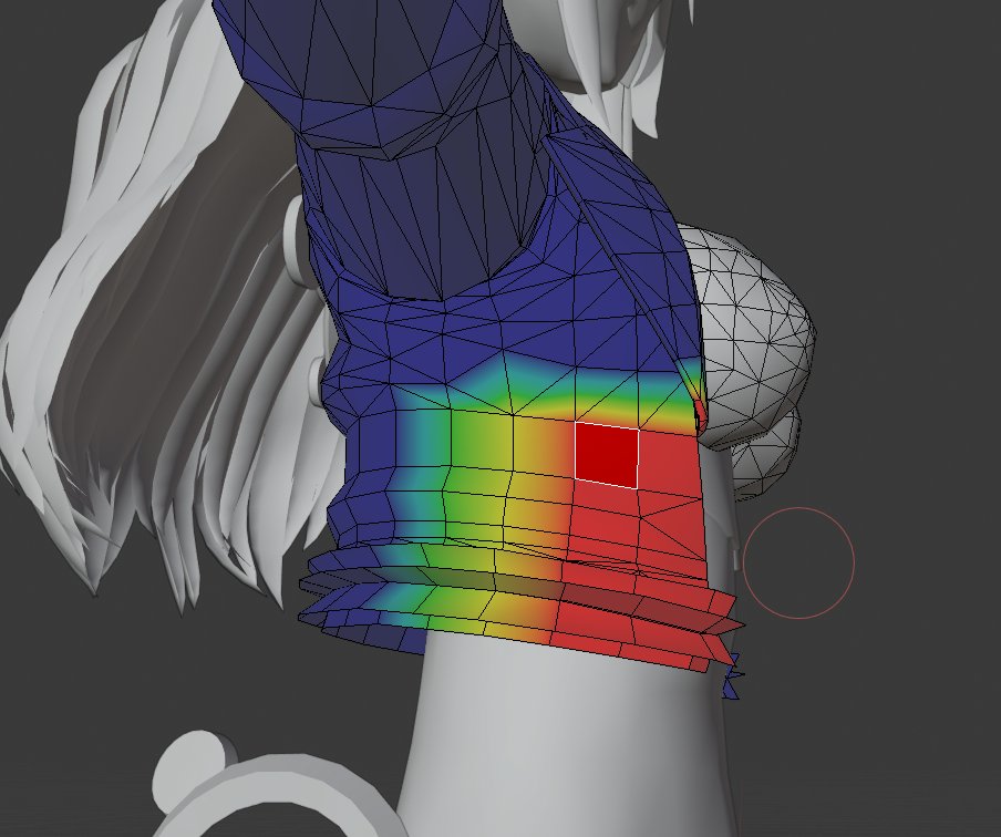 かげじゃんjp V Twitter 最近気づいたblender の小技 ソリッドビューでワイヤーフレーム表示したりメッシュにワイヤーフレームを可視化することができる 服とか作るのが超便利 2 8からウエイト塗りにくいって話もこれで解決