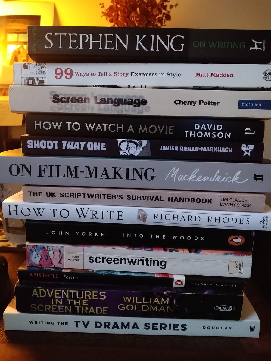 So originally I didn't put books on this thread but a few people have asked me recently and I've had a good week so here's a selection from my shelf. These are the screenwriting/writing books I've found most helpful or return to most often.