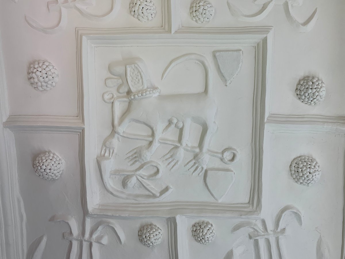 cbsconservation's tweet photo. James I ceiling in Shropshire is reinstated. Major pat on the back to the team! https://t.co/hG2p9hLuUh
