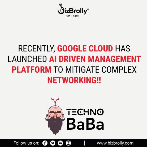 BizBrolly's tweet image. Find Latest Tech News With Techno BaBa !!
Recently, Google Cloud Has Launched AI-Driven Management Platform To Mitigate Complex Networking.
#TheBrandTechnologyCompany #MobileappdevelopmentProcess #BizBrolly #windows #mac #IOT #AI #Python #SEO #ASO #socialmediamarketing #business