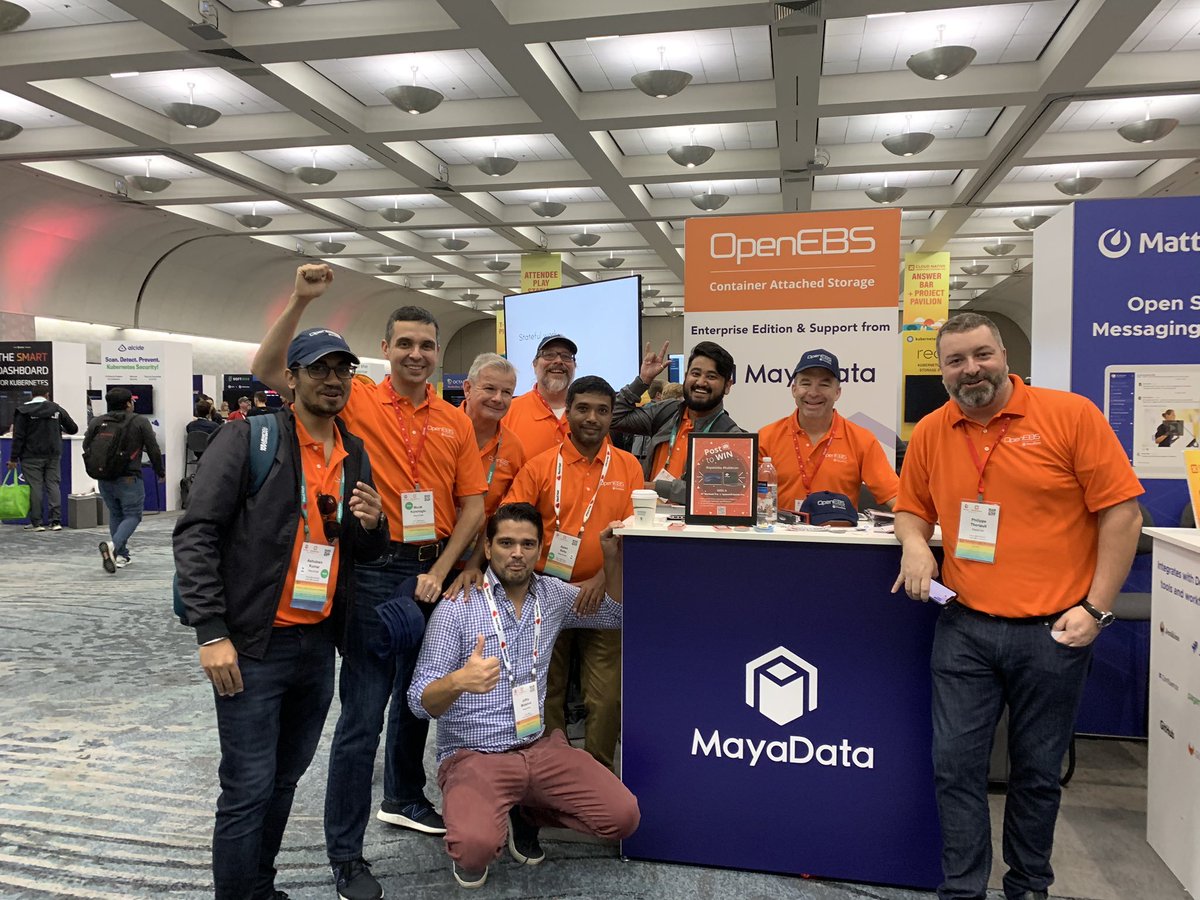 openebs's tweet image. And that&apos;s a wrap!
#KubeCon+#CloudNativeCon you were terrific. A big shout out to everyone from #MayaData &amp;amp; #OpenEBS who visited &amp;amp; interacted with us. Every single one of you is building great #Kubernetes projects &amp;amp; we loved hearing from you at #KubeCon2019
See you all next year!