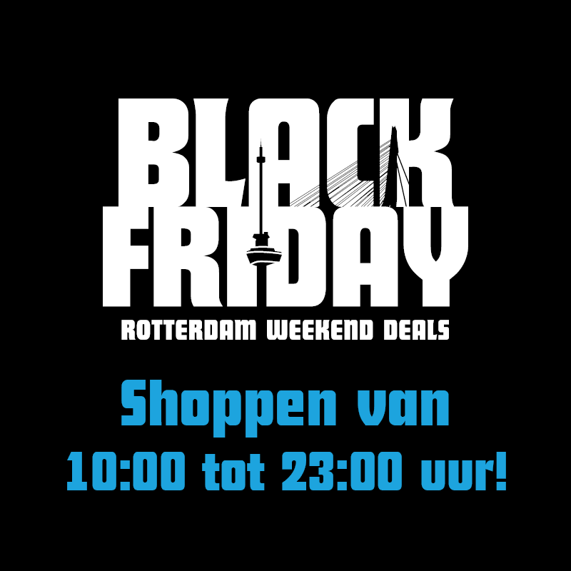Shop till you drop! ✨ Volgende week vrijdag zijn de winkels extra lang open! Met wie kom jij shoppen tijdens Black Friday Rotterdam? #blackfriday010 #jarigejob #mooigebaar #lijnbaanrotterdam #since1953