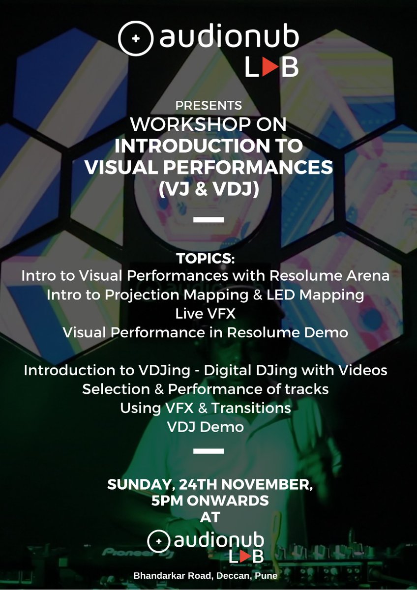 audionublab's tweet photo. Message us for free entry and register to come see us at our workshop! 
#resolume #visuals #visualsworkshop https://t.co/Z6McnG8tnP