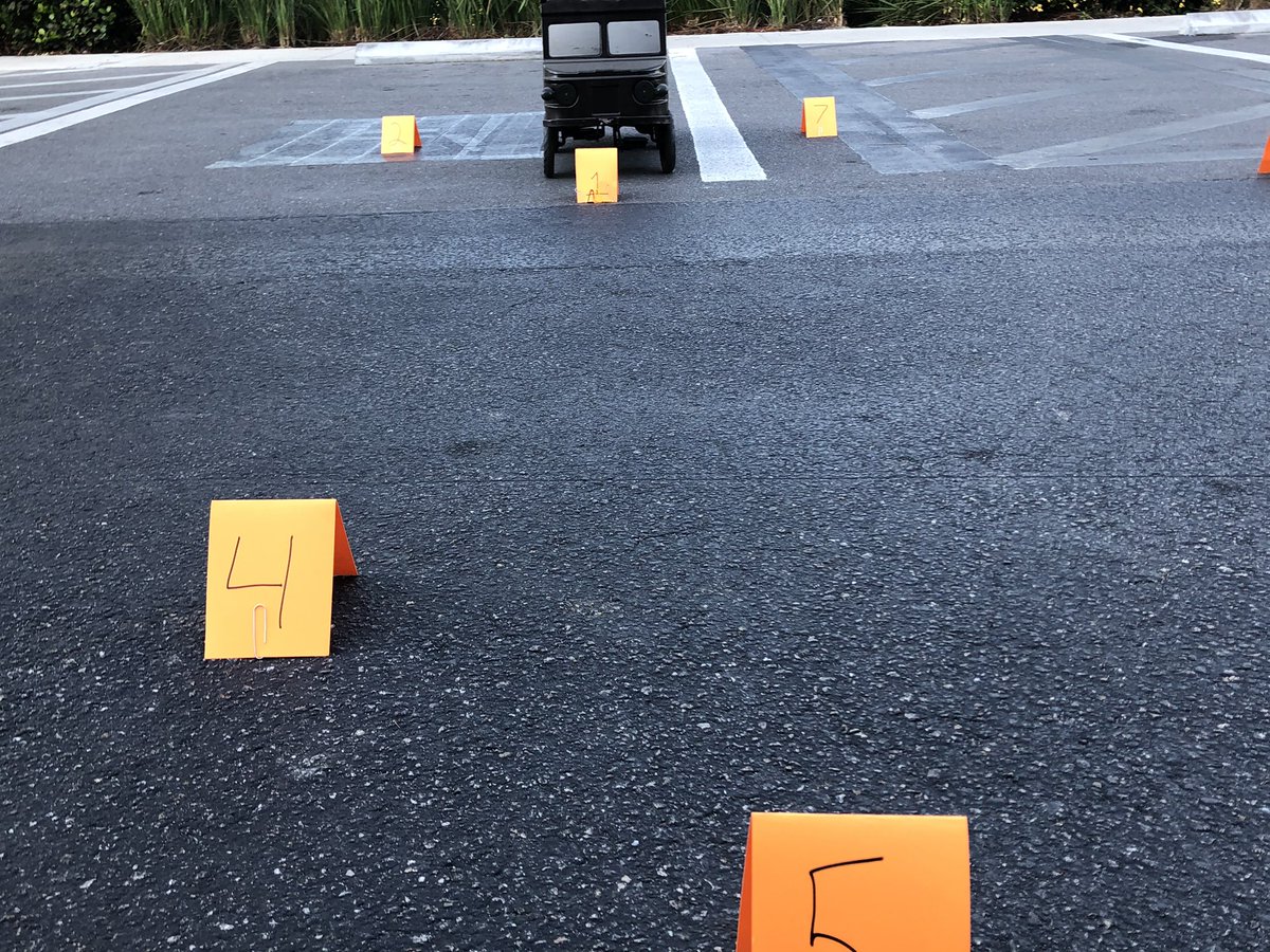 How many hazards are you watching for at every intersection? We marked eleven with evidence markers and we still didn’t cover them all! #safetysquad239 #fldistsafety