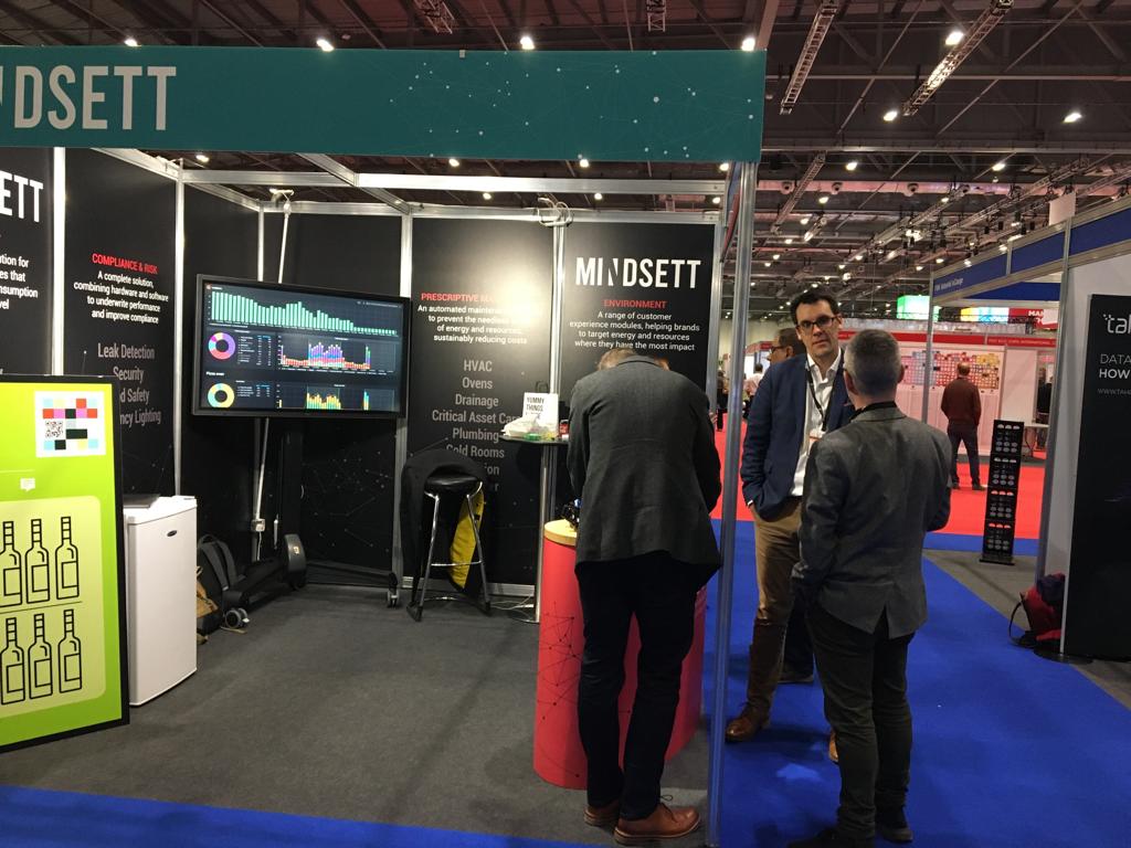WeAreMindsett's tweet photo. Excellent day two at @RestTechLive , where our Chief Technology Officer @SteveCorbett has been talking to attendees about Mindsett and the benefits of our innovative technology. #AI #IoT https://t.co/UX8fp21bCS