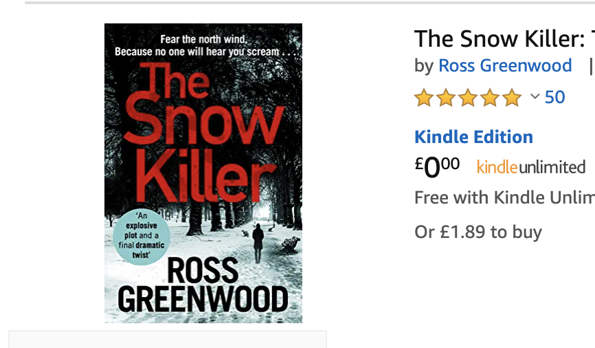 50 review for The Snow Killer just one week on from publication! Congratulations <a href="/greenwoodross/">Ross Greenwood</a>! 🥳