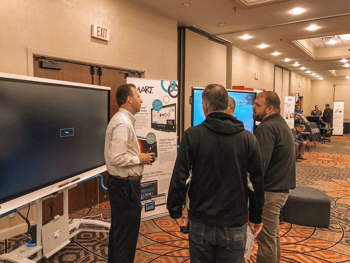 Bluum_Tech's tweet photo. The #TierneyTechTour is in Grand Rapids, MI today! Tierney Digital Signage, @bytespeed, and @SMART_Tech are having great conversations! https://t.co/gJp4IJFFTi