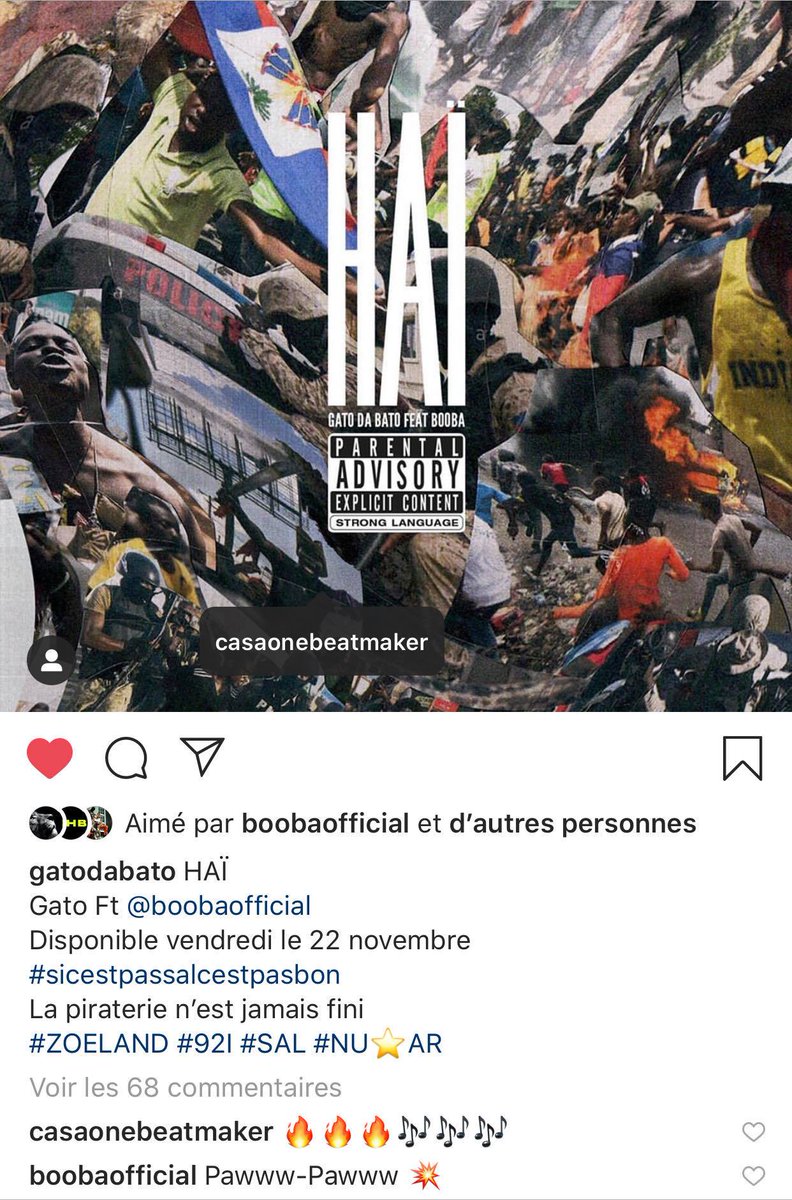 Gato ft Booba #Hai en ligne vendredi sur 1 composition signé CasaOne

#Beatmaker #Beat #Prod #Instru #Gato #Booba #CasaOne