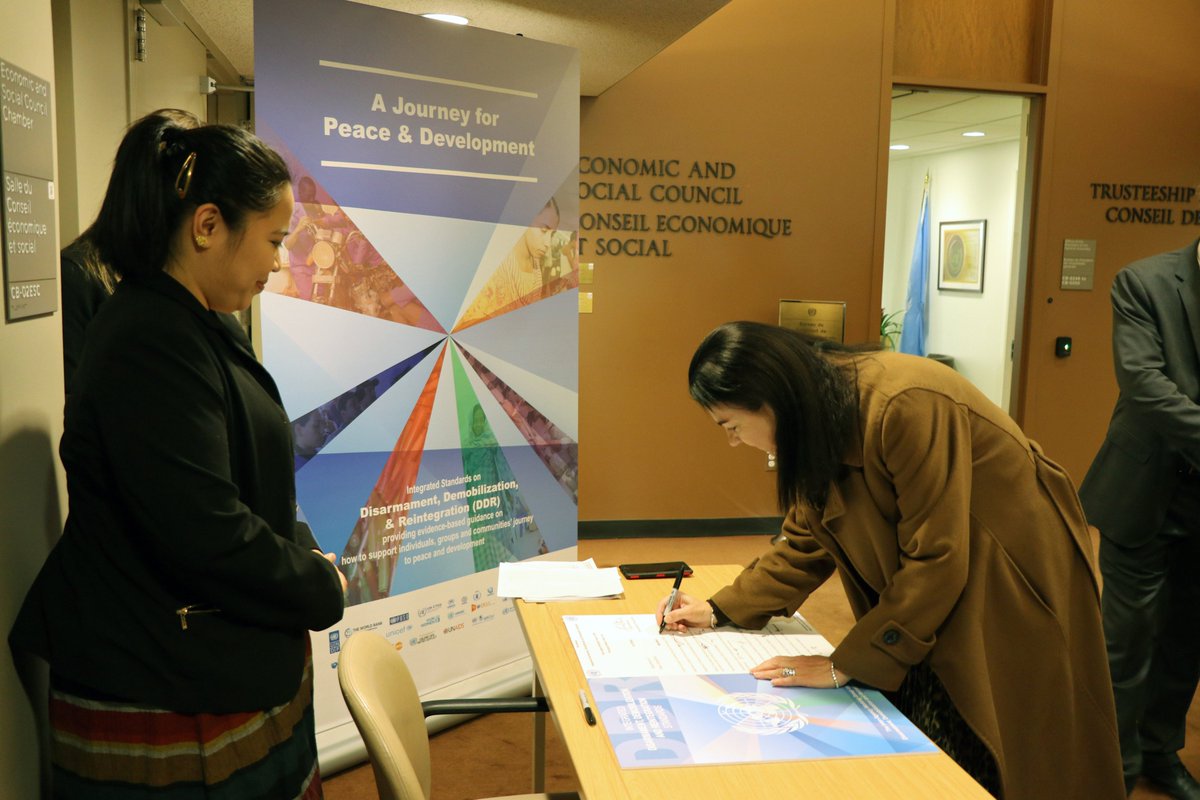UN_CTED's tweet photo. At the launch of the revised @UN Integrated Disarmament, Demobilization &amp; Reintegration Standards (IDDRS), ASG &amp; ED @UN_CTED M. Coninsx highlighted that the updated IDDRS contains actionable guidance for the DDR practitioner on key Qs of law incl. SC #CT requirements. #DDR4Peace https://t.co/iuvVr2rA42
