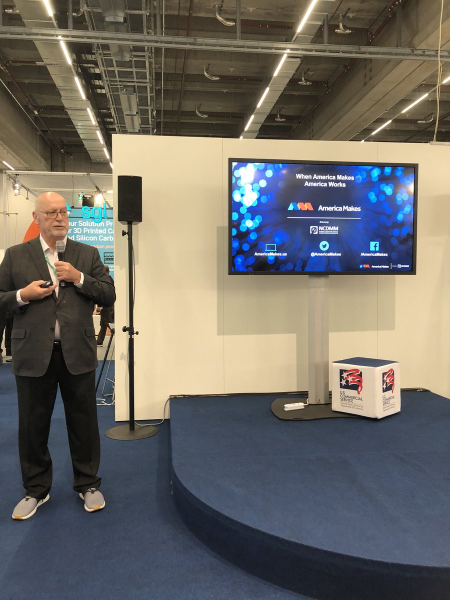 Thanks Ralph Resnick <a href="/ncdmmralph/">Ralph Resnick</a> Chairman Emeritus of <a href="/AmericaMakes/">America Makes</a> for your overview of <a href="/NCDMM/">NCDMM</a> At the USA pavilion at @formnext_expo Hall 12.0  Booth E101