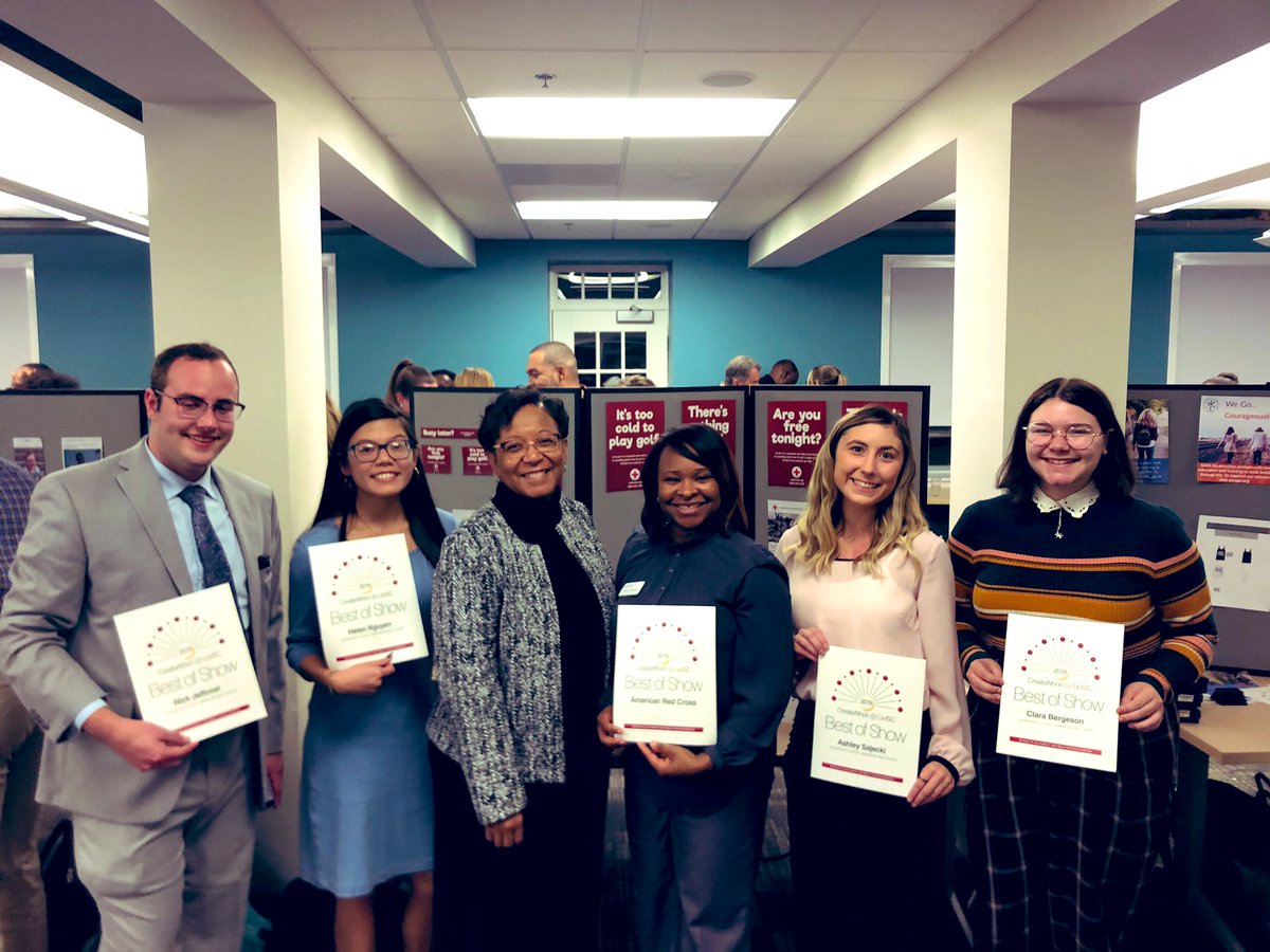 CreateAthonUSC's tweet image. Congratulations to the @RedCrossSC team for winning Best of Show during our CreateAthon Awards last night! The team went above and beyond to develop a strategic ad campaign and create radio PSAs that will be used to increase the number of Red Cross volunteers. #CreateUofSC19