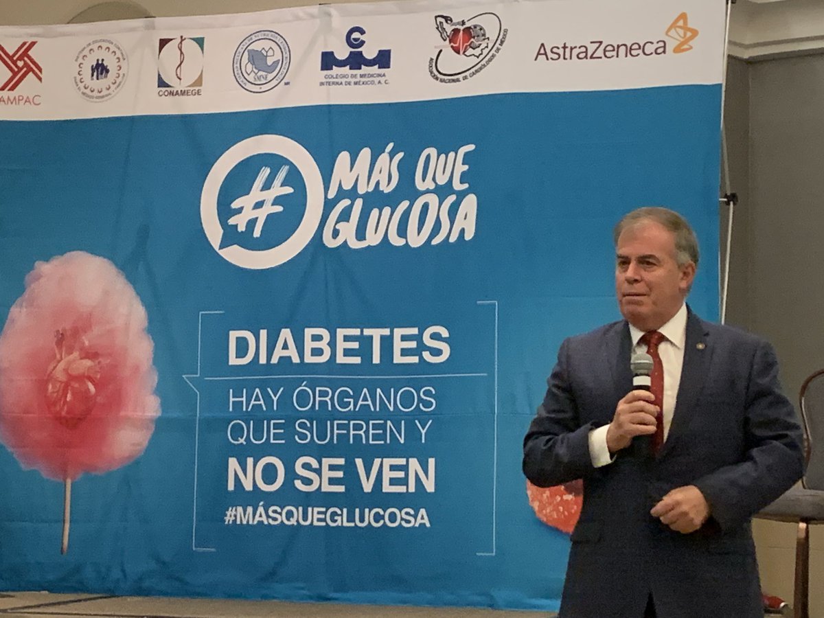 El Dr. Marco Antonio Alcocer, Vicepresidente de la Sociedad Mexicana de Cardiología, hablando sobre las complicaciones cardiovasculares de la diabetes mal controlada. "Las enfermedades del corazón son la principal causa de muerte en México". #MásQueGlucosa #AztraZenecaMéxico