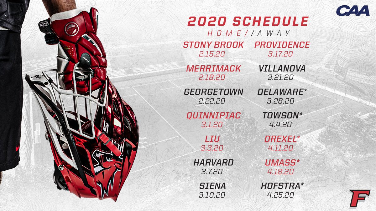 Here's your first look at our 2020 schedule!

📖 bit.ly/2CXhWp1
🗓️ bit.ly/2QCR066

#WeAreStags #CAALax #ONE 🤘🥍