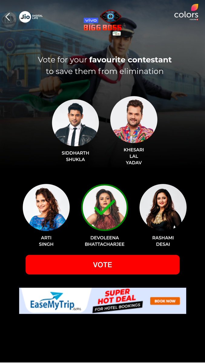 Mandal_Surojut's tweet photo. To save our favourite contestant #DevoleenaBhattacharjee, Vote For #Devoleena. Log On to @justvoot or #MyJio app.
"Spread the Love and Support."
#WeSupportDevoleena #ColorsTv #BiggBos13 #BB13 #TeamDevoleena
My vote:- @Devoleena_23 https://t.co/Eq2dZkJGf1