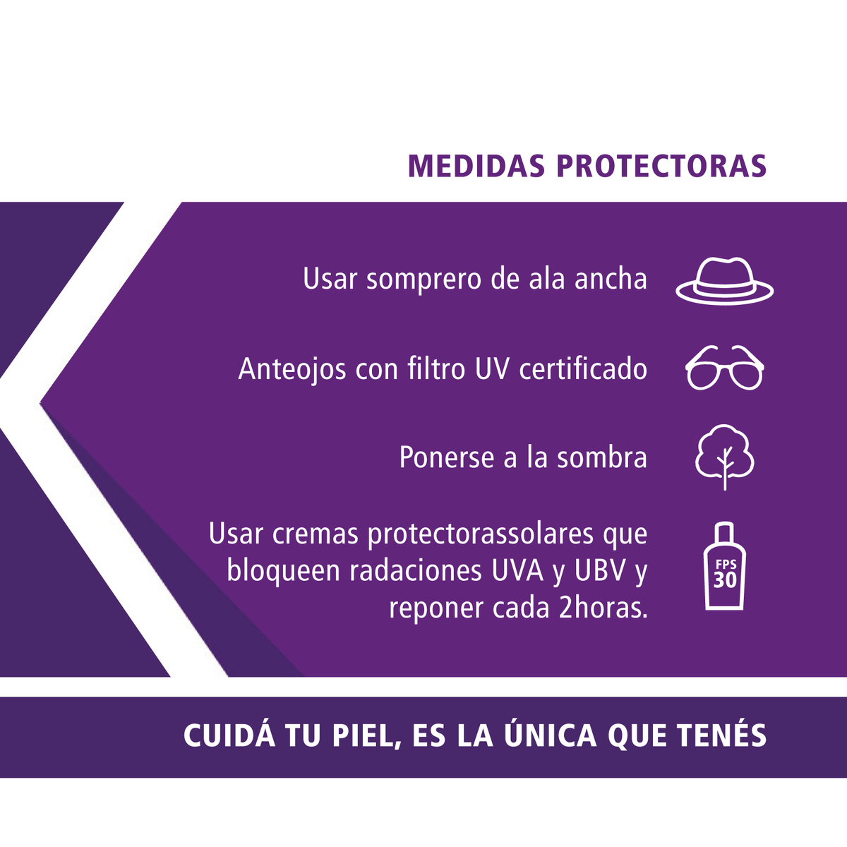 ¡𝗖𝗨𝗜𝗗𝗔́ 𝗧𝗨 𝗣𝗜𝗘𝗟! En el marco de la 26° Campaña Nacional de #Prevención del #CáncerdePiel de la Sociedad Argentina de Dermatología, te recomendamos hacerte controles ante cambios en la apariencia de lunares, manchas de la piel, o presencia de heridas que no cicatrizan.