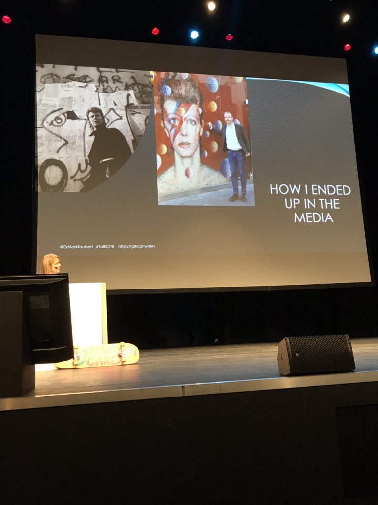 hospicedoctor's tweet photo. Now @DrMarkTaubert talks about his remarkable letter to #davidbowie https://t.co/UYEpXTdjch #HUKConf19 https://t.co/DiDYpK9E1E