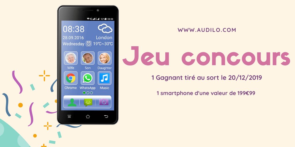 audilo_fr's tweet image. 📣CONCOURS
Jusqu'au Jeudi 19 Décembre, tentez de gagner Un Smartphone Pour Senior et Malentendant de la marque SWITEL!
Rendez-vous sur le Facebook d'Audilo pour participer à notre jeu 🥳 facebook.com/AudiloFrance/
Bonne chance! 🍀
#malentendant #JeuConcours #smartphone #audition
