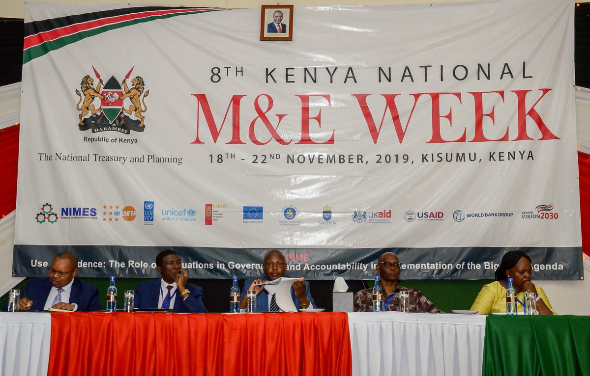 UNDPKenya's tweet photo. @UNDPAfrica @UNFPAKen @UNICEFKenya @EUinKenya @denmarkinkenya @FinnishEmbNBO @SwedeninKE @UKinKenya @USAIDKenya @WorldBankKenya M&amp;E Week, supported by @UNDP, is an important platform to talk best practices &amp; future trends in data-driven development &amp; planning, bringing together government, UN agencies, dev. partners &amp; civil society – keynote guests include PS Saitoti Torome and CAS Hon. Nelson Gachuie 🇰🇪 https://t.co/NOvW70n4KV