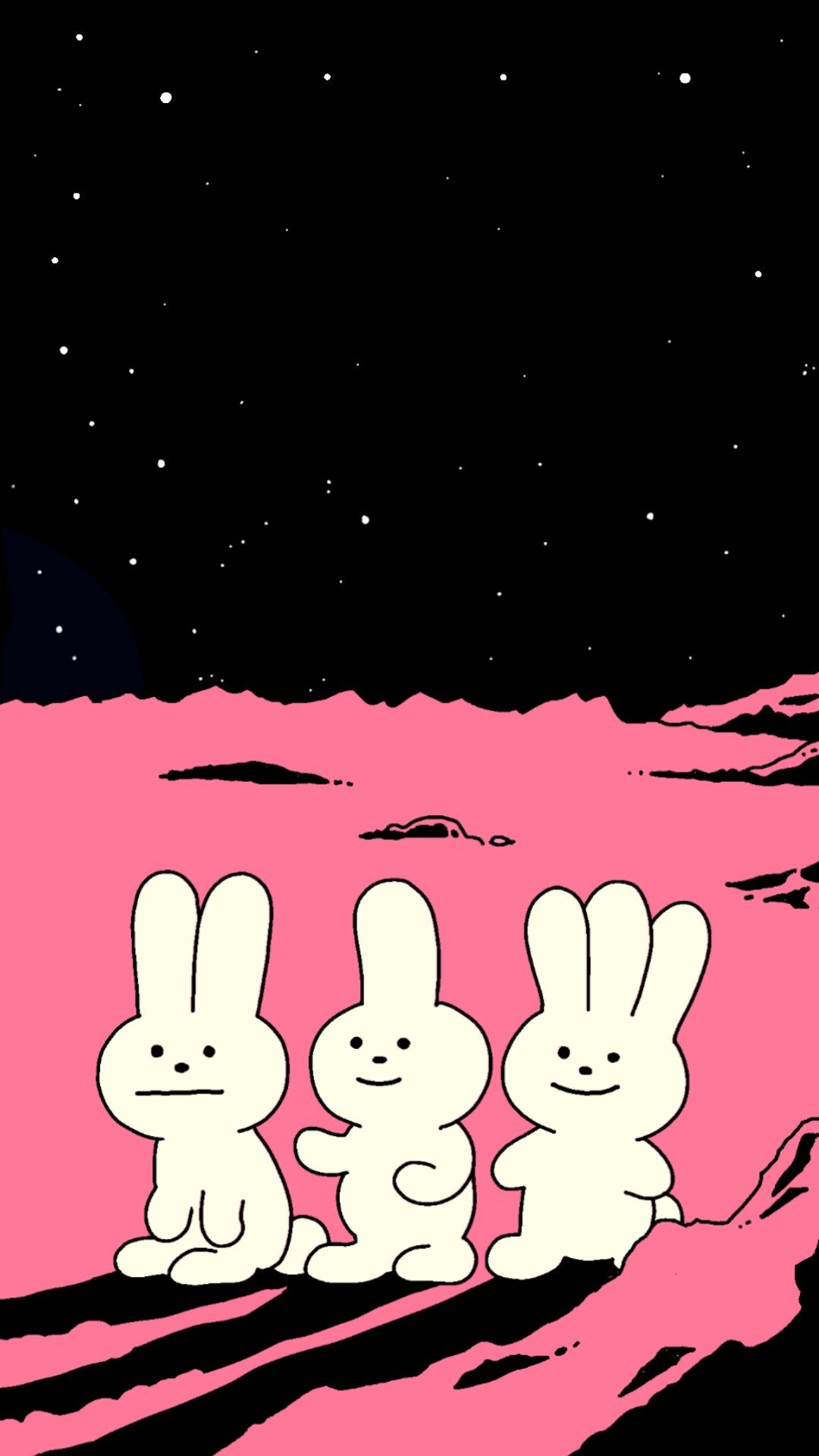 トミムラコタ 宇宙ウサギ達のスマホ用壁紙です ご自由にどうぞ