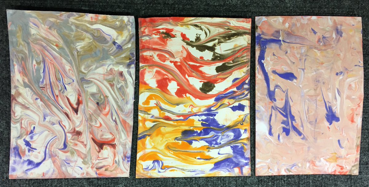 elementproject_'s tweet photo. Every two weeks, the Element team test out new creative activities for sessions. This is important for keeping our project content fresh, and also for tapping into our own creativity. Today we explored marbling with liquid watercolours, thick card ... and shaving foam! #Marbleous https://t.co/LbbpMrMOCi