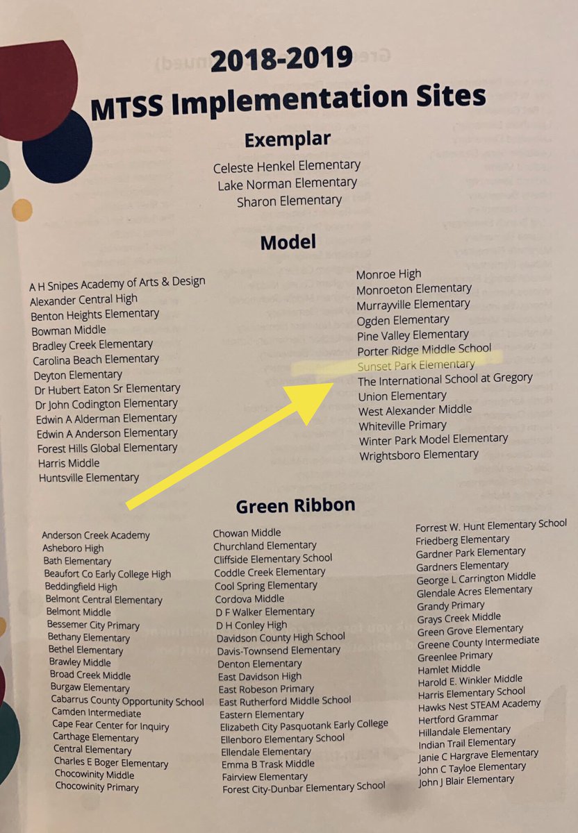 We are so excited to be named a Model MTSS School!  ALL of our staff work hard everyday to ensure every child has every chance everyday! #nhcschat #mtss