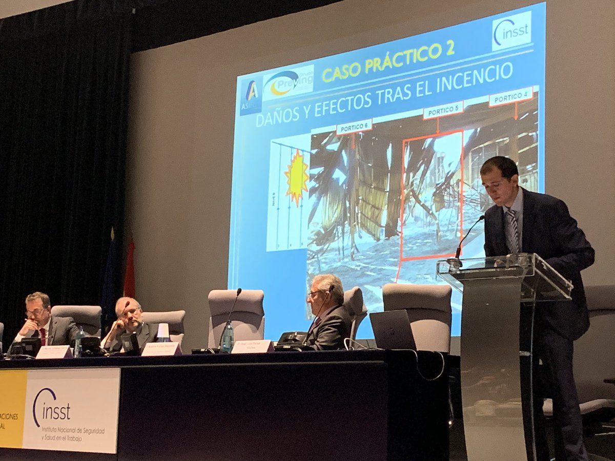 Participación en #jornada @INSST_MITRAMISS, de presentación de la guía de instalaciones de los lugares de trabajo #prl #prlenRRSS #seguridad por parte nuestro jefe dpto ingenieria gran experto en investigación incendio explosión y accidente laboral en instalaciones industriales