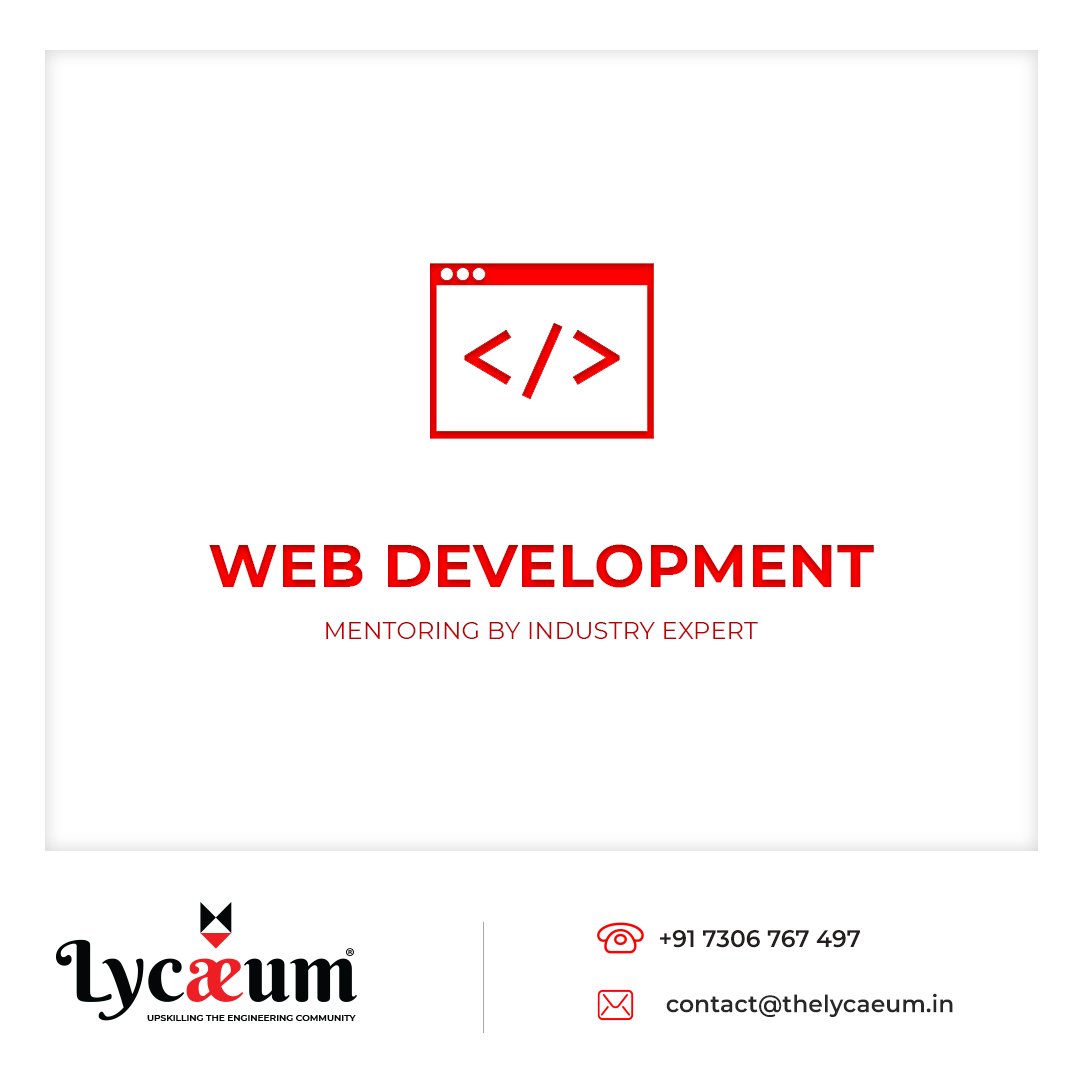 TheLycaeum's tweet image. Web development !!!!
Learn with industry experts and become an Expert!!!

+Mentoring by Industry Expert
+Web Development Classes in Calicut
+Practice with expert
+Web Development, Python, Linux

#web_Development #python_projects #calicut #Kerala #Lycaeum #the_Lycaeum #placement