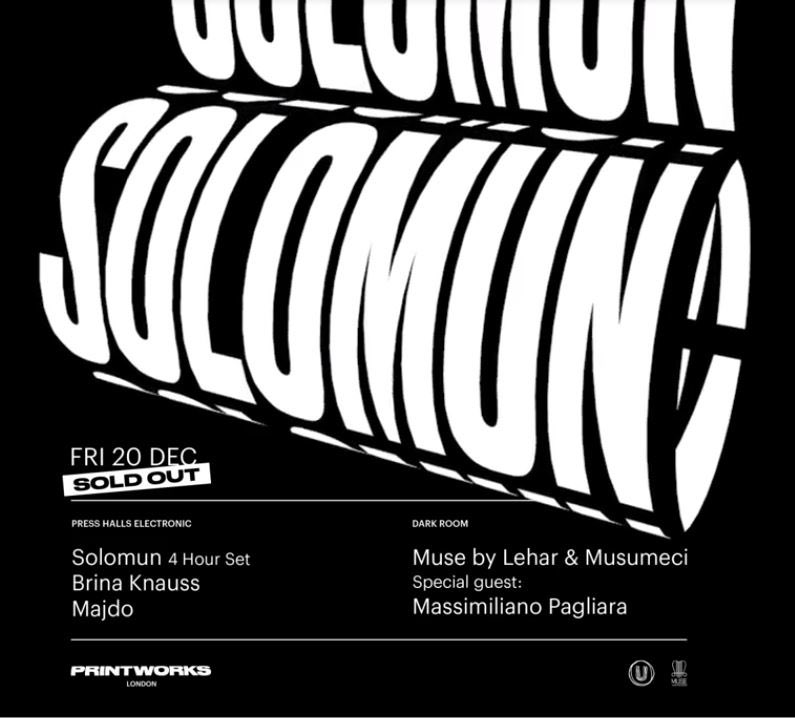 MUSE by Lehar &amp; Musumeci at <a href="/Printworks_LDN/">Printworks London</a> on 20th December 2019 with Massimiliano Pagliara.
Show is sold out!