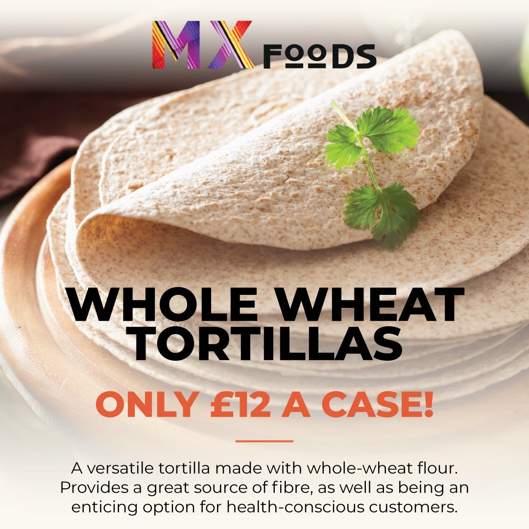 LIMITED TIME OFFER!
mxfoods.co.uk/displayitemdet…
#Sale #Wholewheat #Tortillas #Wraps #Mexican