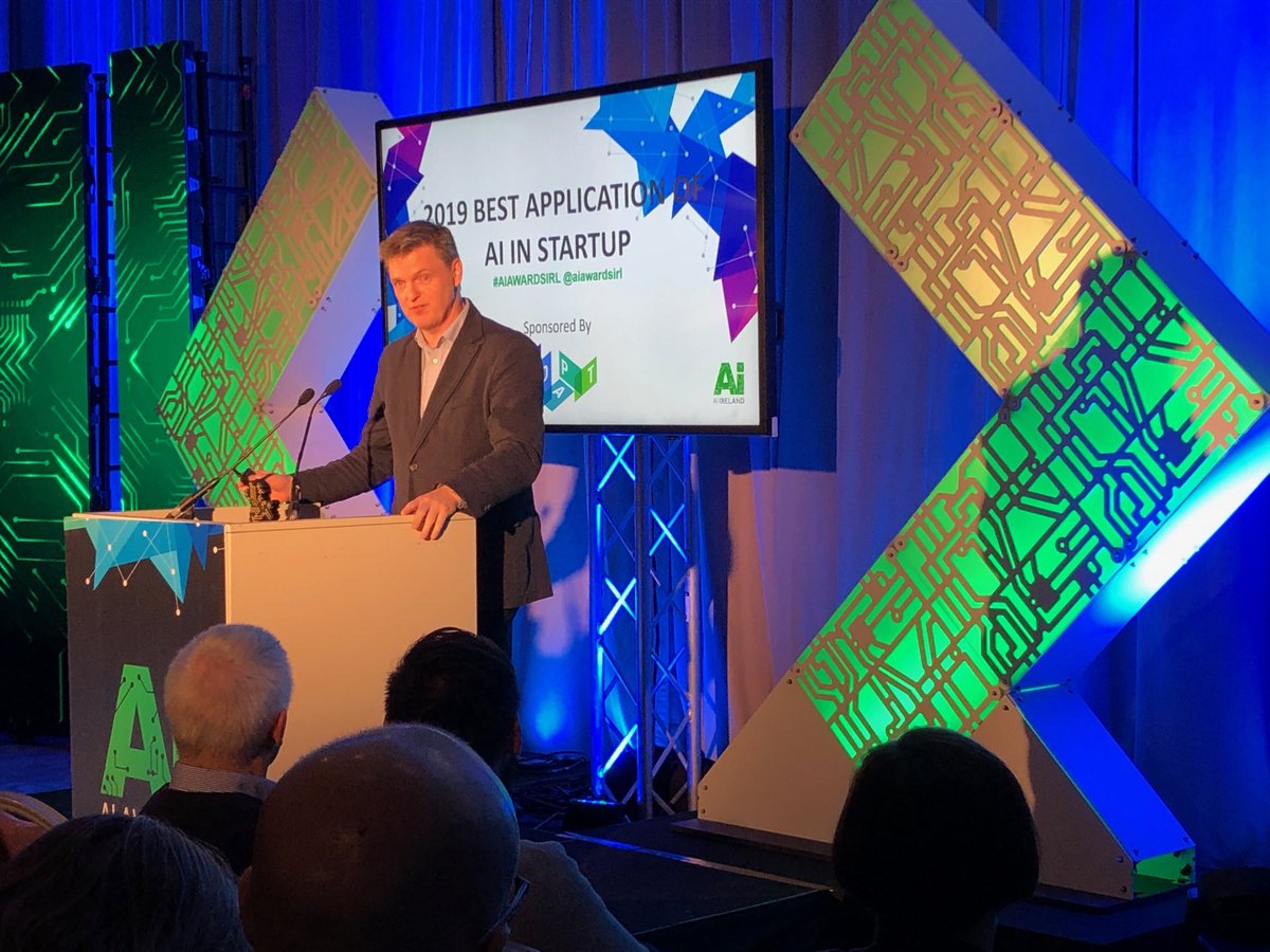 Our ⁦<a href="/EdmondOConnor6/">Edmond O'Connor</a>⁩ introducing the finalists in ⁦<a href="/AIAwardsIrl/">AI Ireland</a>⁩ Best Application of AI in a Startup. And the winner is.... ⁦<a href="/telenostic/">Telenostic Limited</a>⁩ Well done! #startup #innovation #AI