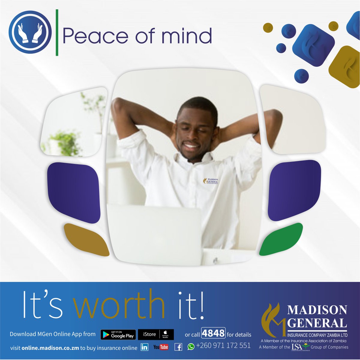 MGenZambia's tweet photo. Get peace of mind knowing that your property or household contents are secured. Apply now for the most affordable domestic insurance: https://t.co/zRcCrsaDfI #Mgen #ItsWorthIt https://t.co/gauE8WL63c