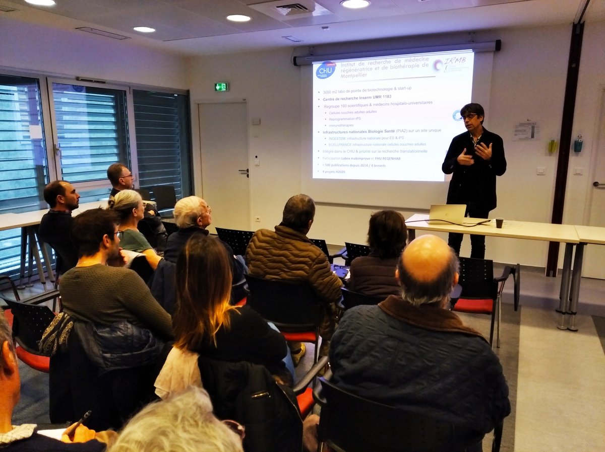 viaOccitanieTV's tweet image. Journée porte ouverte à l'#IRMB de Montpellier. Les scientifiques et le grand public discutent des dernières innovations médicales et technologiques. Une prouesse sur la régénération des cellules a été annoncée.