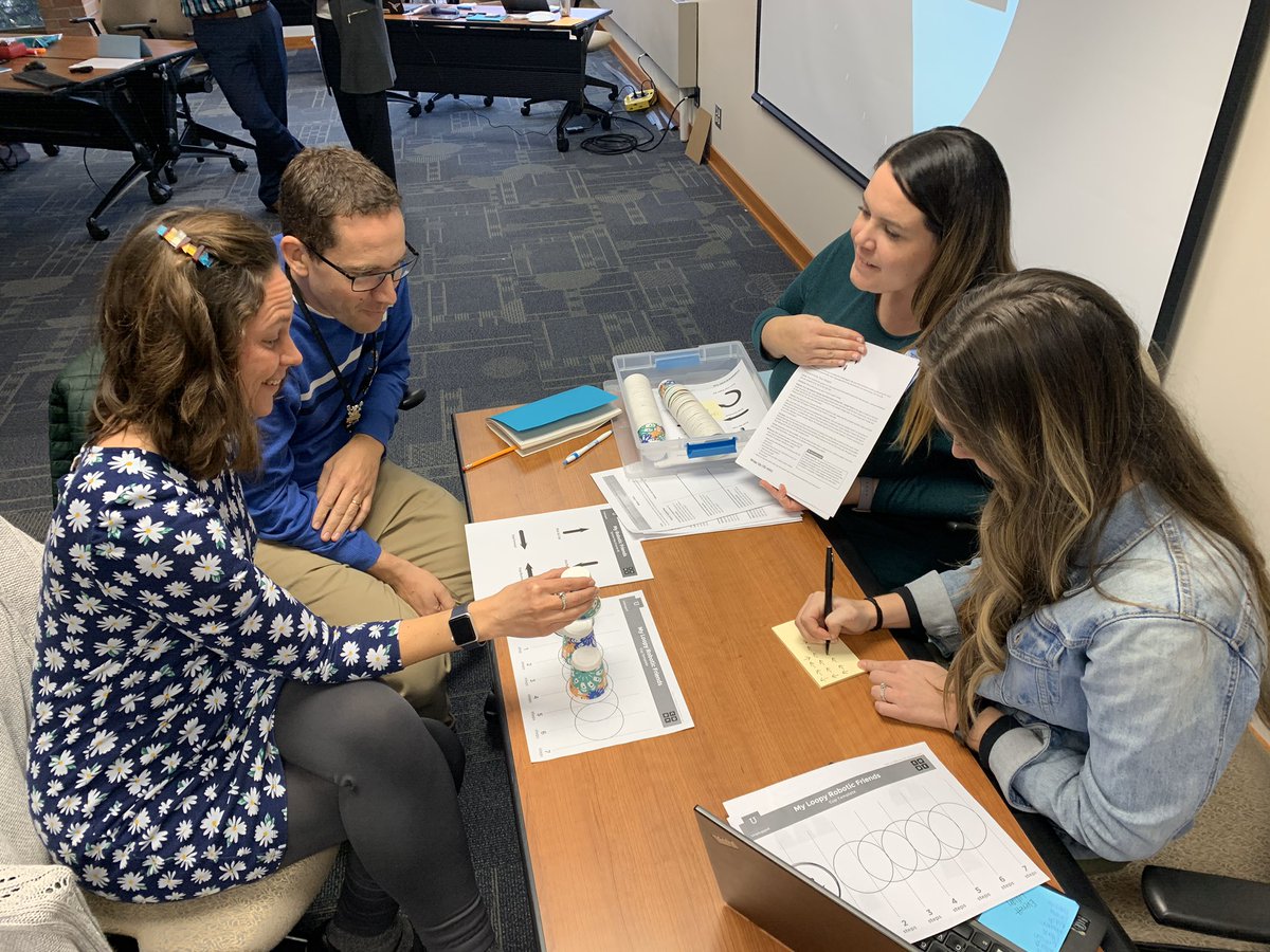 PrincipalCAllen's tweet image. Yesterday I had the pleasure of learning alongside elementary teachers across the district as we discussed computer science curriculum integration. We participated in “plugged” and “unplugged” activities to help us understand the foundations of coding. #CSFundamentals #STEM