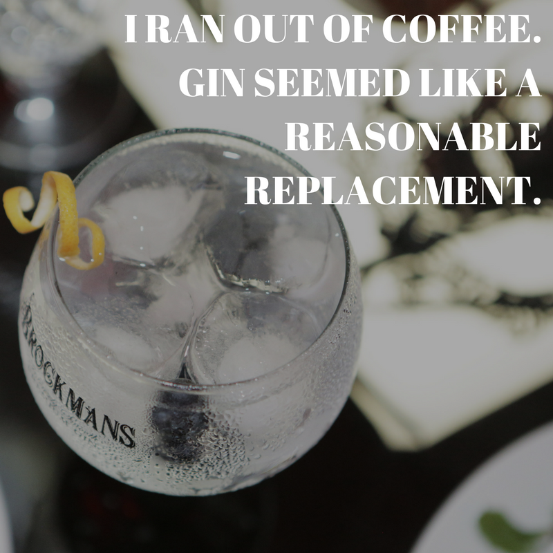BrockmansGin's tweet photo. So far, so good. #coffee #gin https://t.co/hKm1Dpo1UR