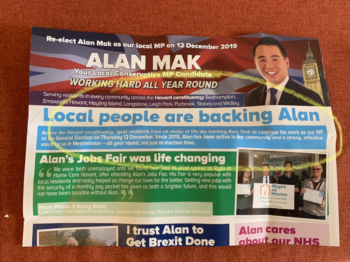 Are they? I’m not ⁦@AlanMakHavant⁩. You have a disgraceful record of voting against every piece of climate change legislation, and voting for no-deal Brexit. How exactly would that be in the interests of all these small businesses?