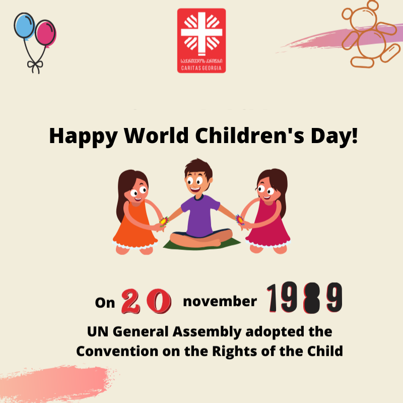 CaritasGeorgia's tweet photo. 🥳Happy World Children's Day! @unicefgeorgia  @UNICEF 
🥰Caritas Georgia takes care of children since 1997
📍Learn more about our children's programs:https://t.co/WWEZRYpaNF https://t.co/rN4bsfzipg