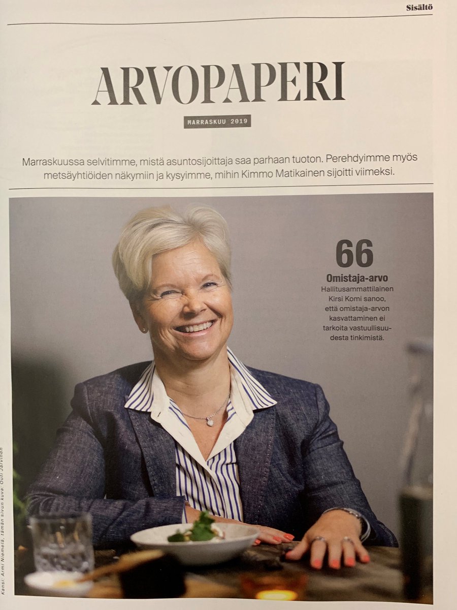 Hyvä puheenjohtaja luo sellaisen työskentelyilmapiirin, jossa ei synny kuppikuntia, vaan kaikki toimivat yhteisen päämäärän eteen, sanoo <a href="/KomiKirsi/">Kirsi Komi 🇺🇦</a> <a href="/DIF_Finland/">Directors' Institute Finland</a> pj <a href="/Arvopaperi/">Arvopaperi</a> haastattelussa. #lukusuositus #hallitustyöskentely