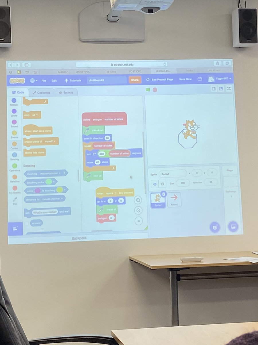 EODuibheannaigh's tweet photo. Great day coding @JctCoding Exploring more functions in Scratch and teaching strategies 👏🏼#jctcoding https://t.co/4COmpkEuy0