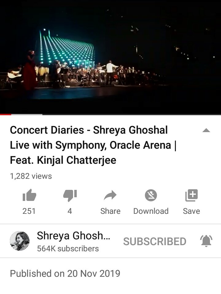 SonaSsg's tweet image. *MOMENT OF CHERISHING*
@shreyaghoshal Official page uploaded the Concert Diaries of #SymphonyTour2017 in #OracleArena instilled d classic music of #AaJaneJa 
#PiyaTu &amp;amp; #DumMaroDum just gives me Goosebumps.. 
Specially Queen&apos;s dedicated words to her idols.
youtu.be/mKBsrRdBRN4