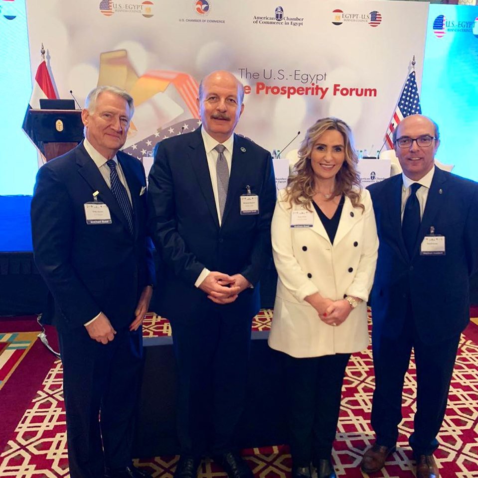 AmChamJordan's tweet photo. AmCham -JO represented by its Chairman Eng. Bataineh &amp; CEO Ms. Alissi participates in “The U.S. - Egypt Future Prosperity Forum” hosted by @amcham_egypt  in collaboration with the @USChamber  and the Egypt – U.S. Business Council. (1/2)
#AmCham #AmChamJo  #US https://t.co/gKs572Laqb