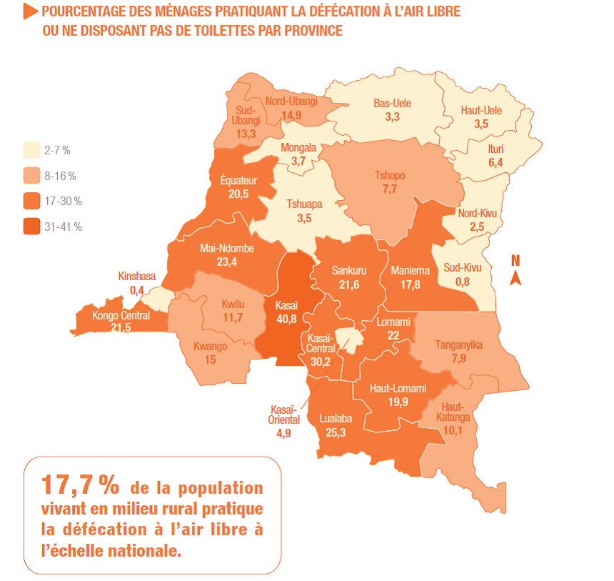 WashRdc's tweet photo. #JournéeMondialeDesToilettes
Selon les stats de l’@UNICEFDRC, 14.160.000 pers défèquent en plein air en #RDC. Le pic est atteint dans la province du Kassaï avec 40,8 % de sa population. Une intervention d’urgence est nécessaire dans ce coin.
#NeLaisserPersonneDeCôté @AfricaCDC https://t.co/y8IEjTqHu9