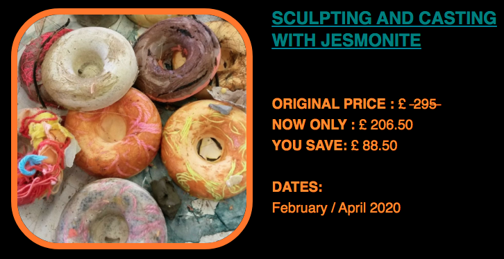 LondonSculpture's tweet photo. Book 'Sculpting &amp; Casting with Jesmonite' 2day course on #BlackFriday &amp; save £88.50!
You'll explore the different applications of Jesmonite; working with thixotrope, retardant &amp; quadaxical glass: Mould-making, form building &amp; finishing effects.
*ONLY 29Nov
https://t.co/sDr23VPMWi https://t.co/xNeQjAmR3F